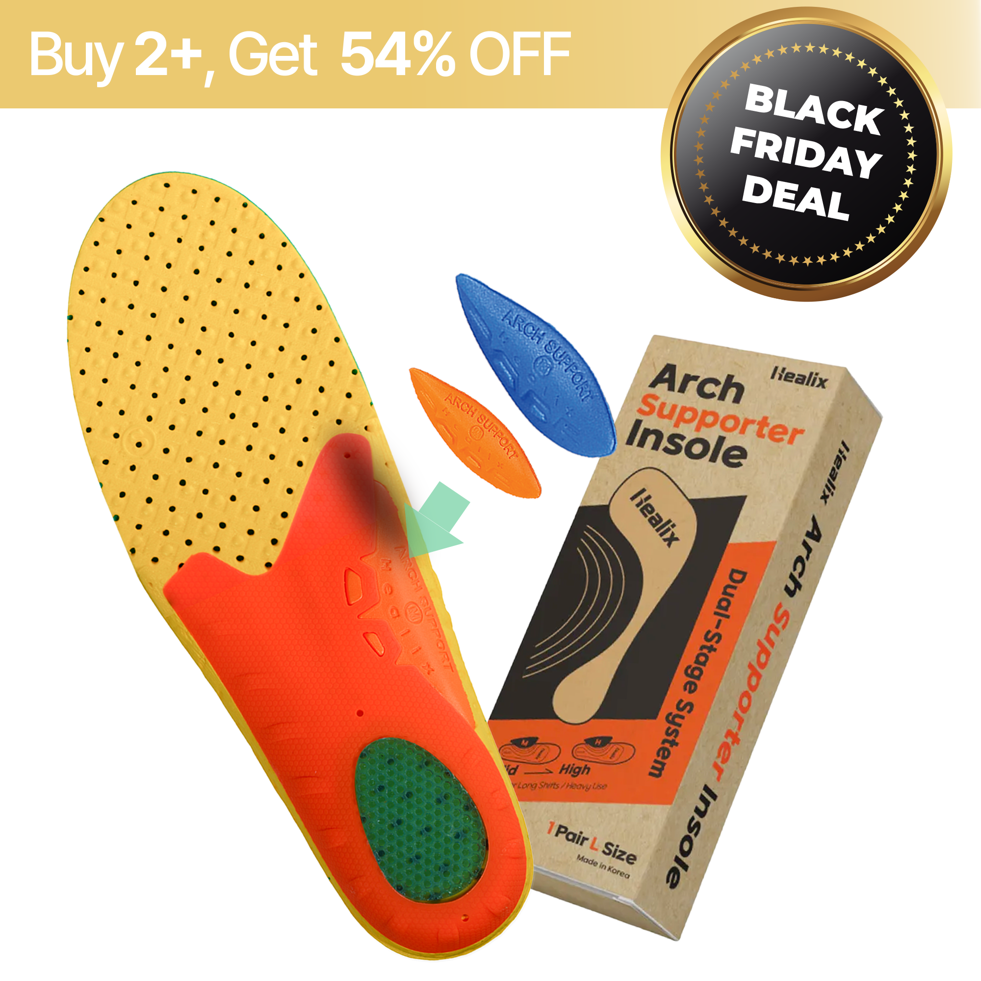 🚨Limited Offer🚨 Dual Arch Support Insoles for All-Day Comfort
